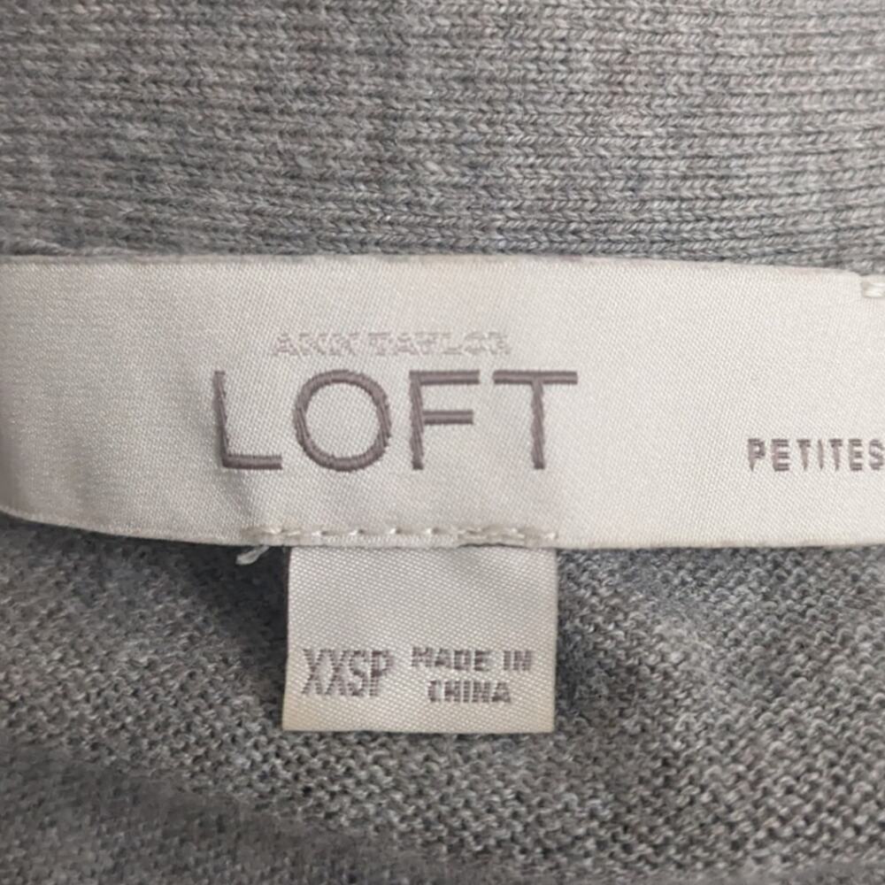 Loft Gray Jeweled lightweight‎ cardigan - Picture 6 of 7